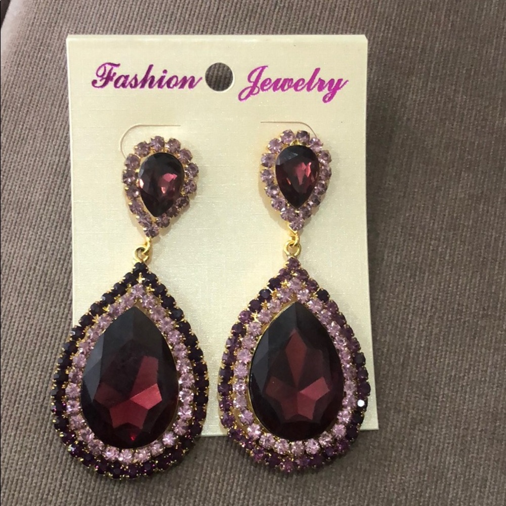 Purple Fashion Earrings